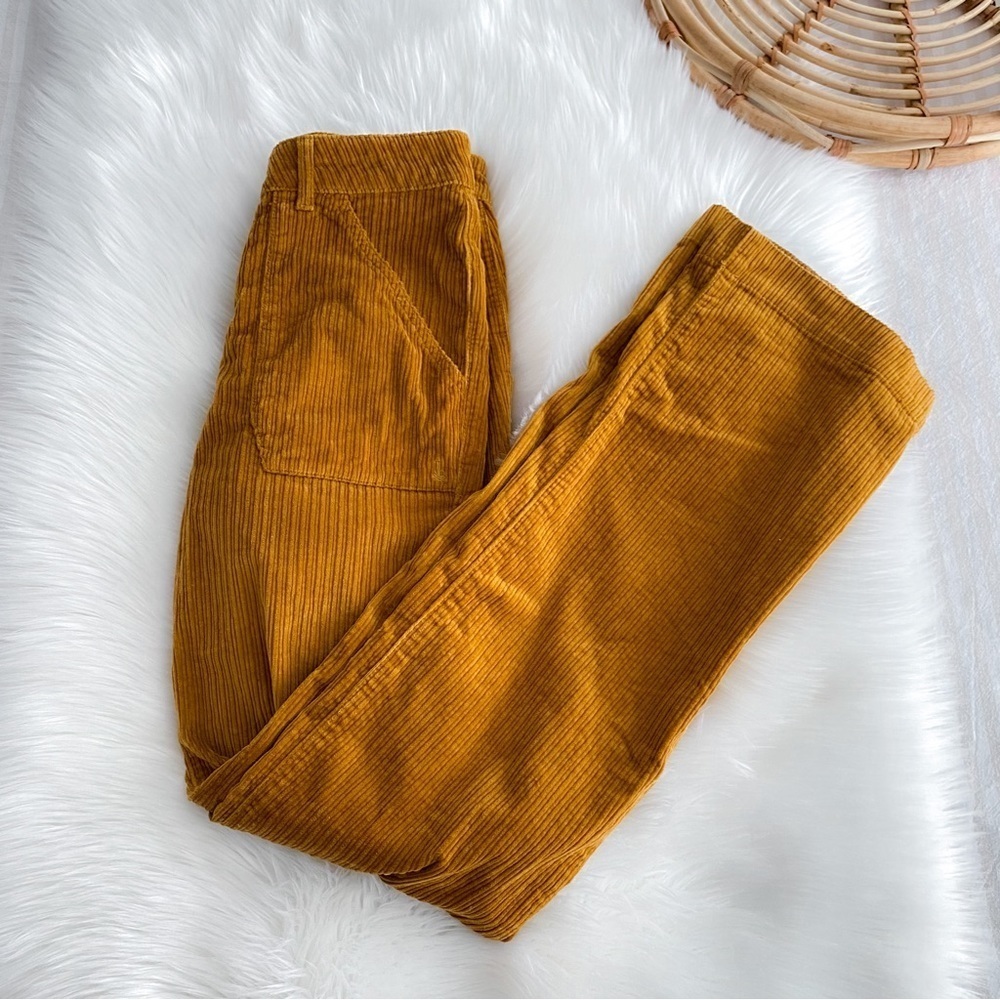 ba&sh Mustard Yellow Corduroy Wide Leg Pants - Picture 16 of 16